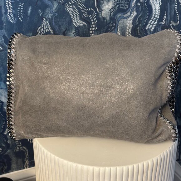 Stella McCartney Falabella Shaggy Deer Faux Leather Foldover Tote Light Gray - Picture 6 of 10